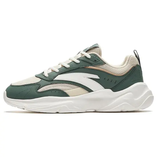 ANTA Chaobai Gz Casual Shoes Men Low-Top Beige Green