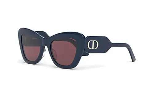 DIOR Acetate Irregular Shape Sunglasses Unisex Blue