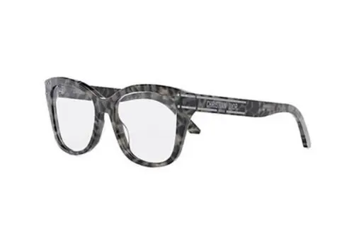 DIOR Acetate Irregular Shape Eyeglass Frames Unisex Gray