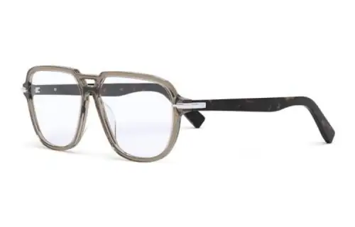 DIOR Acetate Irregular Shape Eyeglass Frames Unisex Green