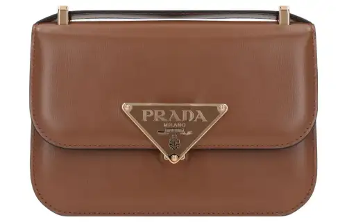 PRADA Leather Crossbody Bag, Shoulder Bag Women's Brown