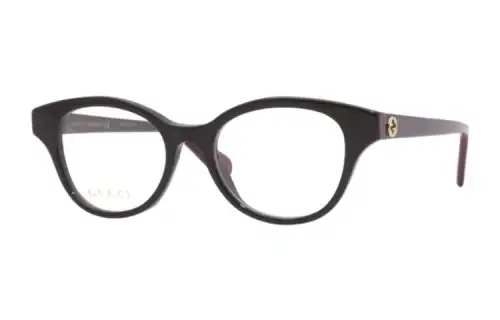 GUCCI Irregular Shape Eyeglass Frames Women's Black
