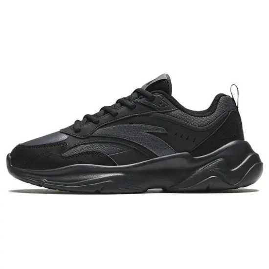 Anta Chaobai Gz Cushioning Anti-Slip And Wear-Resistant Low-Top Casual Shoes Men's Black