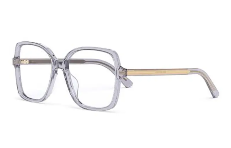 DIOR Acetate Irregular Shape Eyeglass Frames Unisex Purple