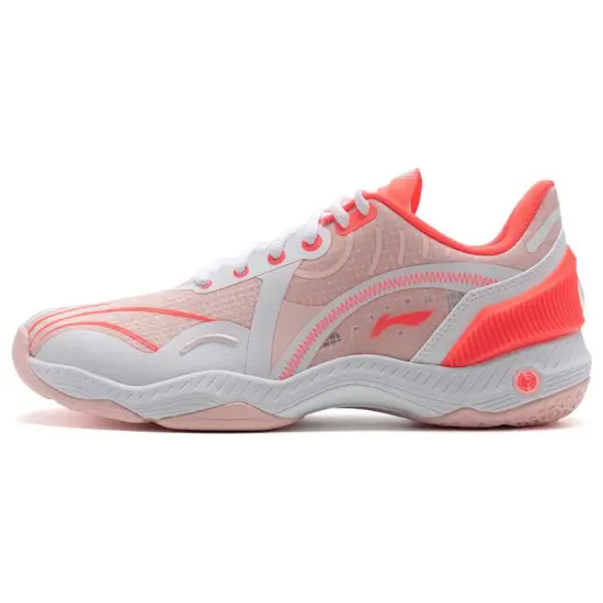 LINING Raid Badminton Shoes Unisex Low-Top White/Red