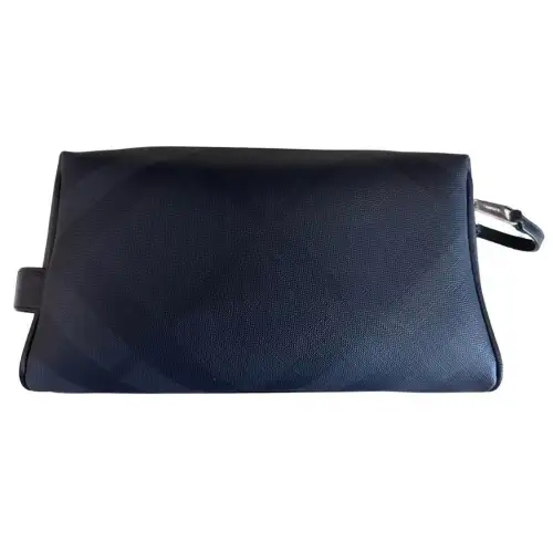 Burberry Polyester Clutch Men's Blue