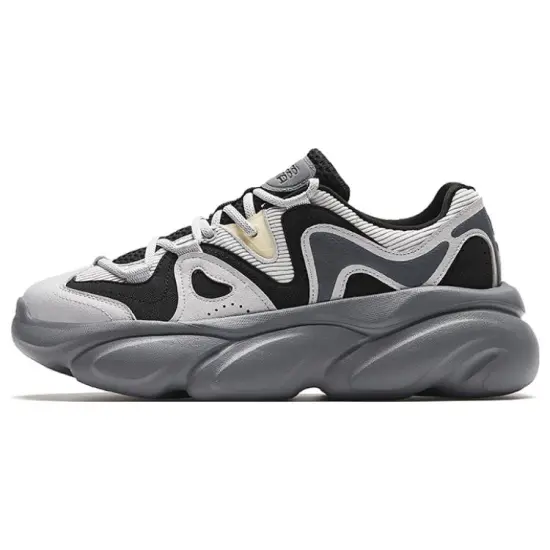 Anta Meowth Shoes Wear-Resistant Low-Top Casual Shoes Women's Black Gray