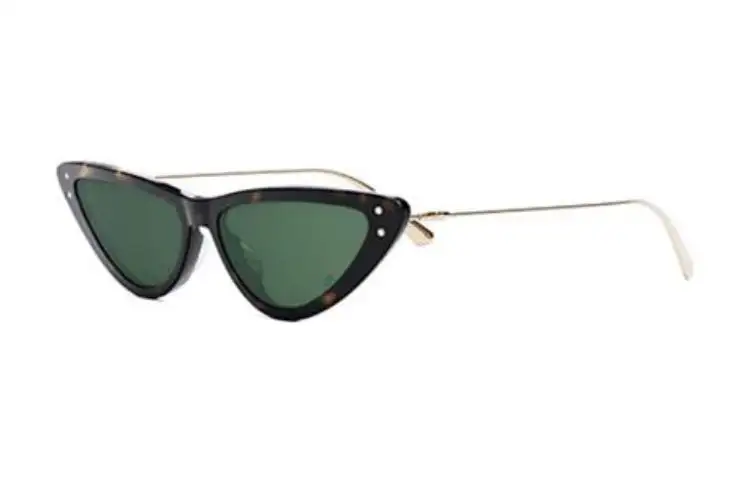 DIOR Acetate Irregular Shape Sunglasses Unisex Tortoiseshell