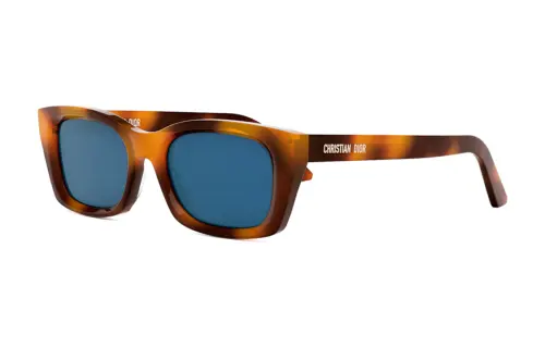 DIOR Acetate Irregular Shape Sunglasses Women's Brown