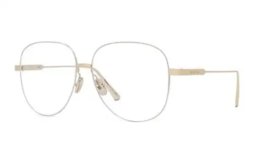 DIOR Metal Irregular Shape Eyeglass Frames Unisex Gold