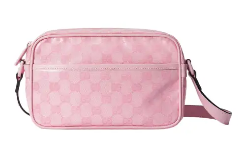 GUCCI Crystal Leather Binding Crossbody Bag, Shoulder Bag Men's Pink