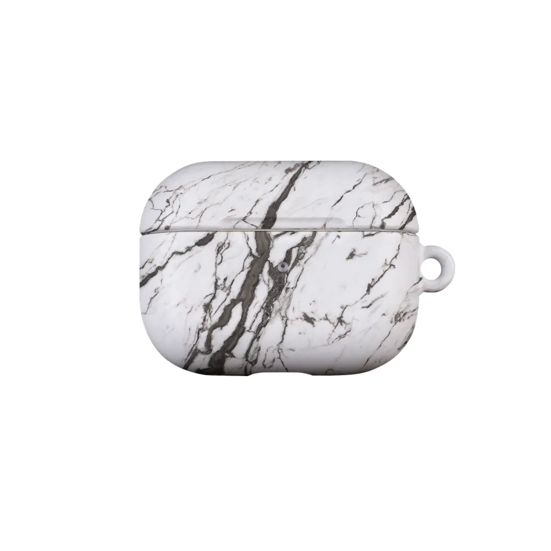Keshami Compatibility With Apple AirPods Pro 3/Pro 2/AirPods 4/3 PC Matte Hard Shell Minimalist Style Marble