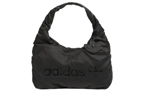 Adidas Originals Zip Closure Satin Cloud Bag, Sports Crossbody Bag, Handbag Small Women's Black