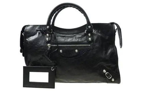 Balenciaga Sheepskin One Shoulder Handbag Regular Women's Black