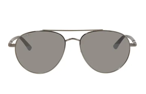 GUCCI Web Irregular Shape Sunglasses Unisex Brown