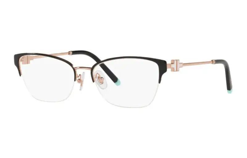 TIFFANY & CO. Metal Irregular Shape Eyeglass Frames Women's Rose Gold