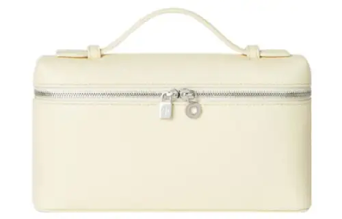 Loro Piana ExtraPocket Leather Makeup Bag Small Square Bag Handbag, Shoulder Bag Regular Women's Butter