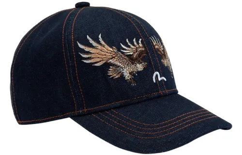 EVISU Baseball Caps Unisex Denim Blue