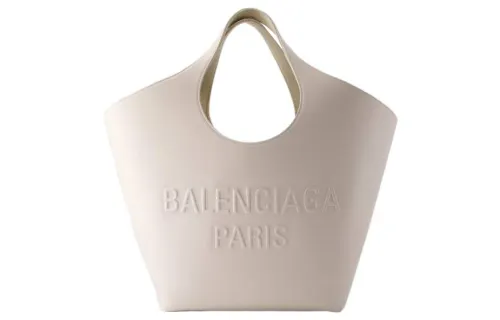 Balenciaga Mary-Kate Logo Embossed Tote Bag