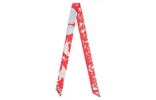 HERMES Silk Scarves Women's Red