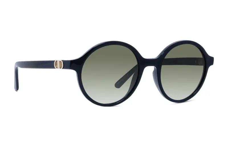DIOR Acetate Round Sunglasses Women's Black