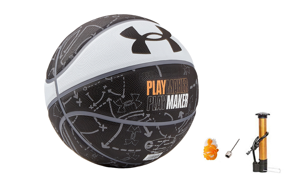 Under Armour China Mainland Version Rubber Basketball Black White Size 7 Street Training