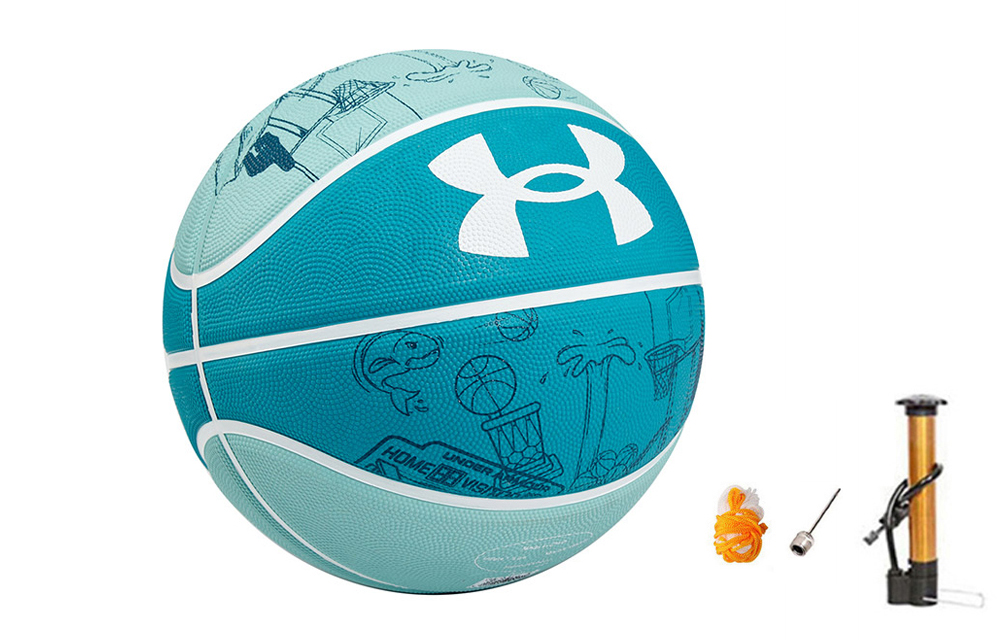 Under Armour China Mainland Version Rubber Basketball Green Size 7 Ball Training Unisex