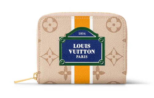 LOUIS VUITTON Zippy Coin Purse Beige/Ocher