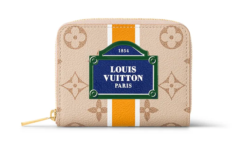 LOUIS VUITTON Zippy Coin Purse Beige/Ocher