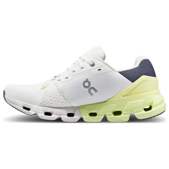 On Cloudflyer Cushioned Wear-Resistant Lightweight Low-Top Casual Running Shoes Men's White Yellow