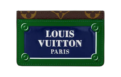 LOUIS VUITTON Card Holder Blue/Green