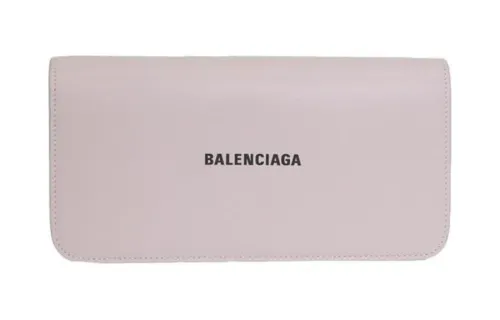 Balenciaga Leather Wallet Regular Women's Rose Pink