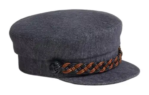 HERMES Linen Berets Women's Dark Gray