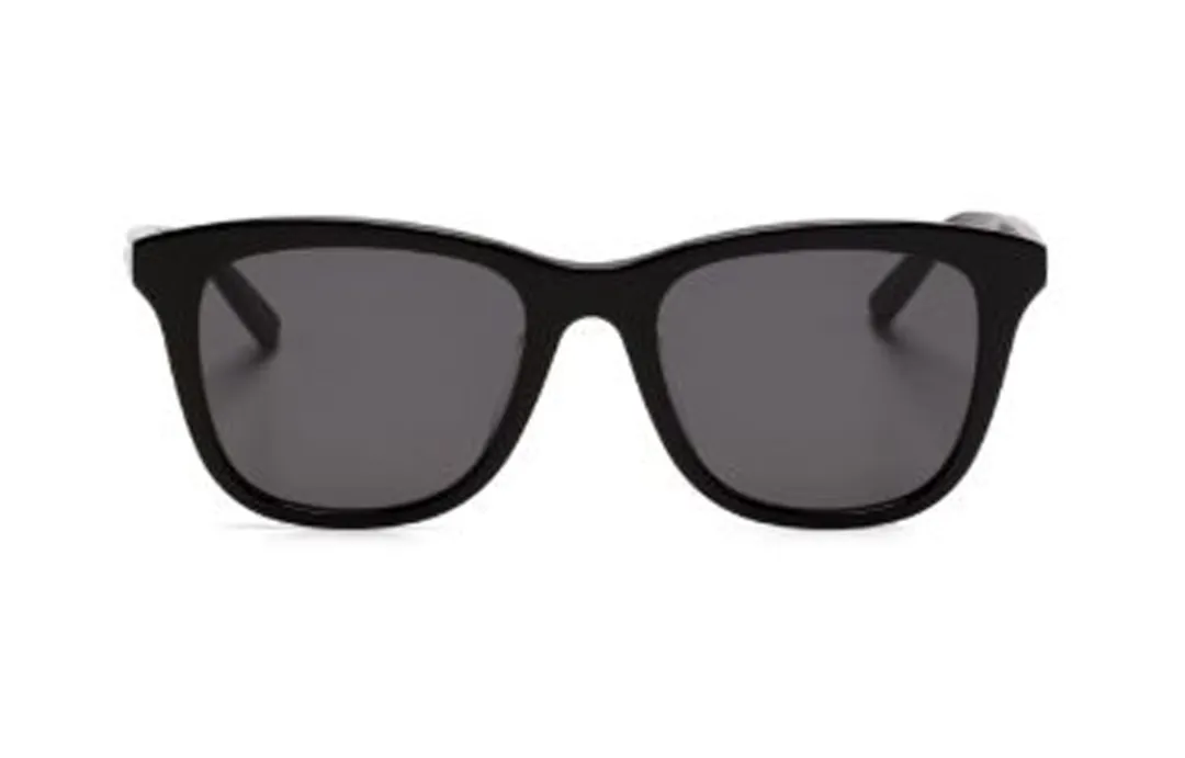 SAINT LAURENT Irregular Shape Sunglasses Men's Black