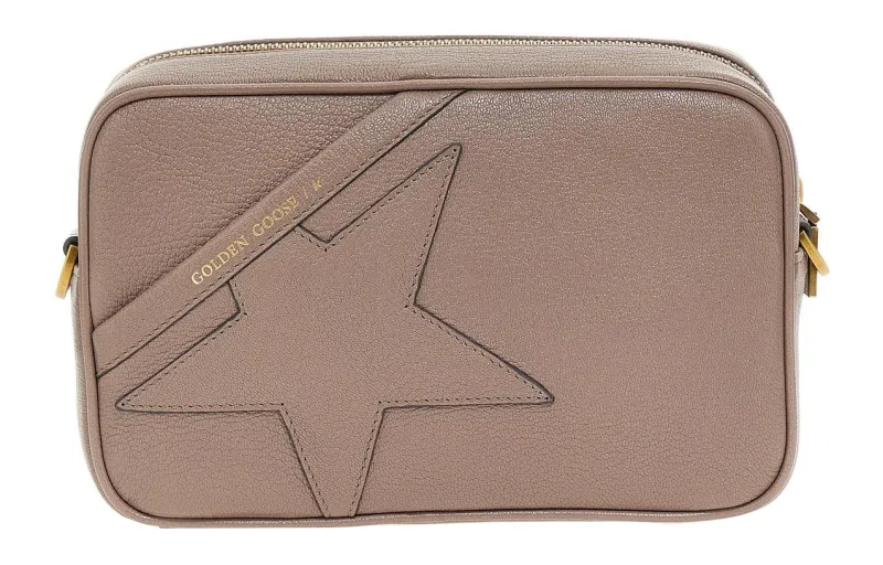 Golden Goose Goatskin Crossbody Bag, Shoulder Bag Women's Light Umber
