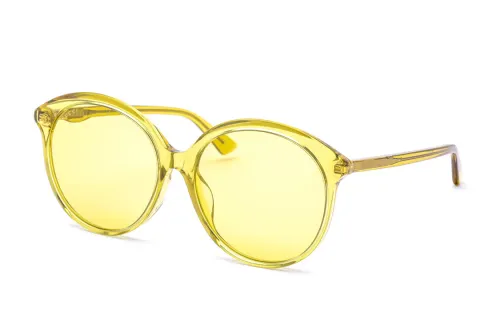 GUCCI Irregular Shape Sunglasses Unisex Yellow