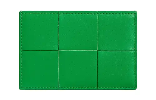 Bottega Veneta CASSETTE Cow Leather Card Holder Regular Men's Parrot Green