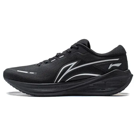 LiNing Wave V2 Cushioning, Slip Resistant, And Abrasion Resistant Low Top Running Shoes Men's Black