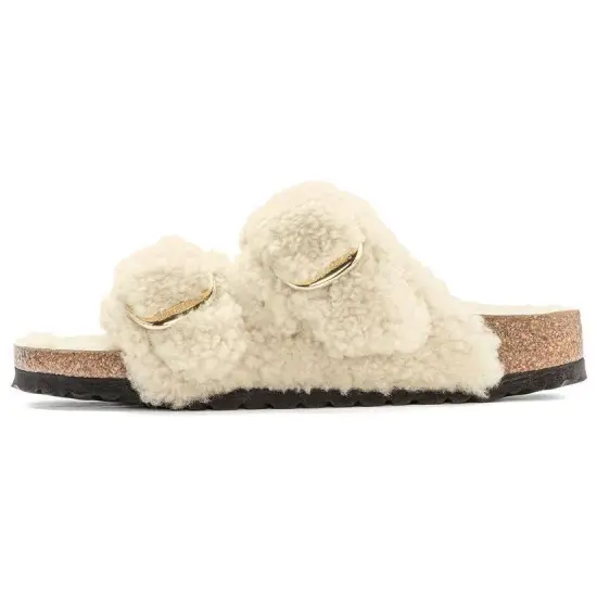 Birkenstock Arizona Big Buckle Teddy Eggshell Women's
