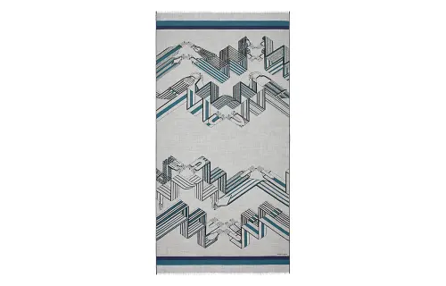HERMES Knit Scarves Women's Gray