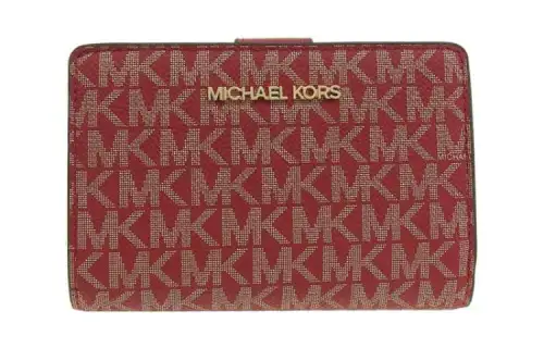 MICHAEL KORS PVC Wallet Regular Women's Burgundy