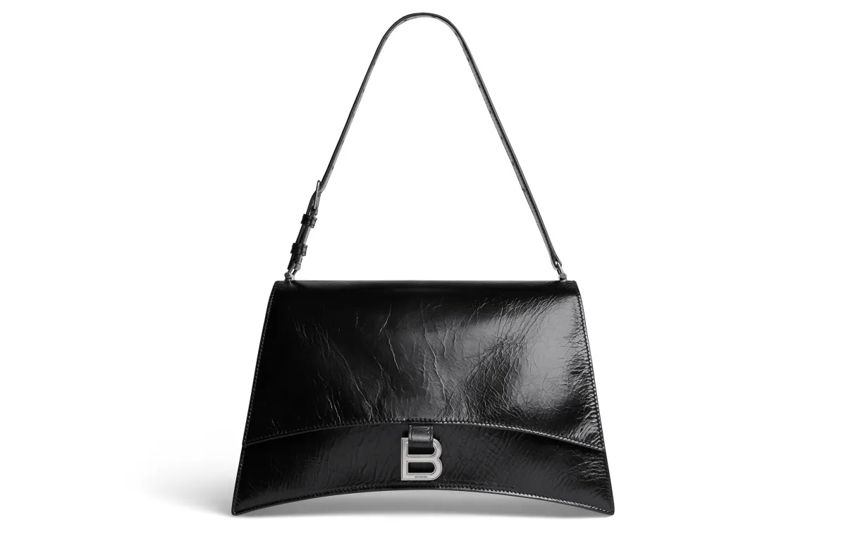 Balenciaga Women's Crush Medium Sling Bag Black