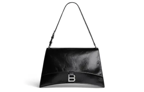 Balenciaga Women's Crush Medium Sling Bag Black