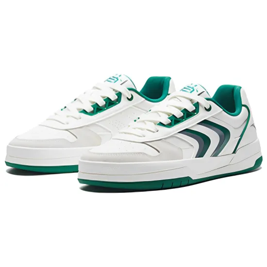 ANTA Life Collection Skateboard Shoes Men Low-Top White/Green