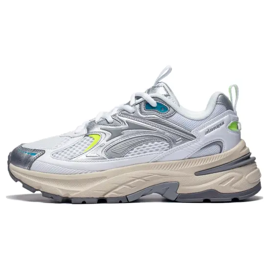 LiNing Aurora 2K Wear Resistant Low Top Casual Shoes Women's Silver White