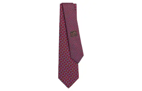 HERMES Tie 7 Ties Men's Red