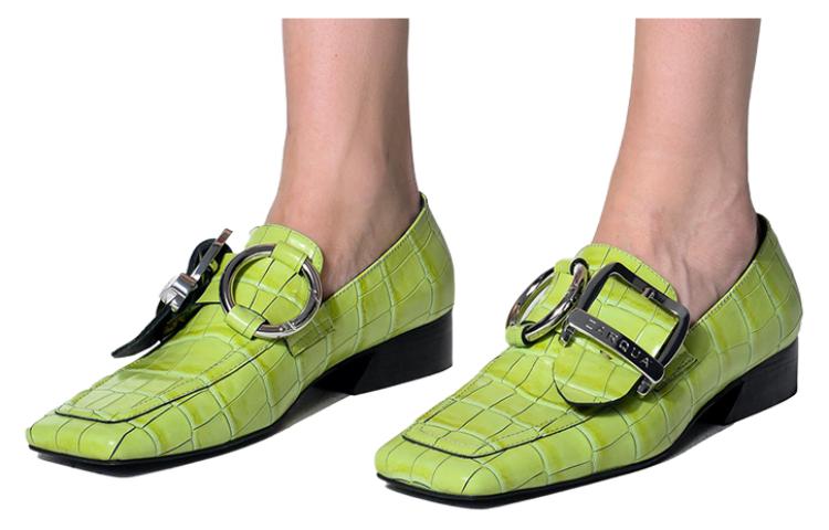 Nina Zarqua Python популярный лоферы с квадратным носком женский зеленый