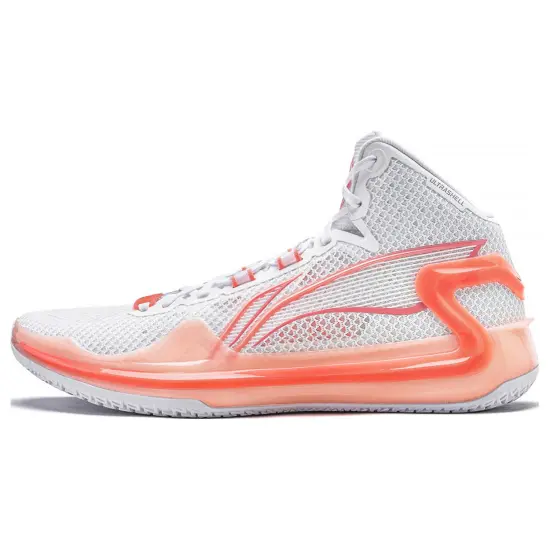 LiNing Liren 4 First Generation Anti Slip Wear Resistant Mid Top Basketball Shoes Unisex Standard White