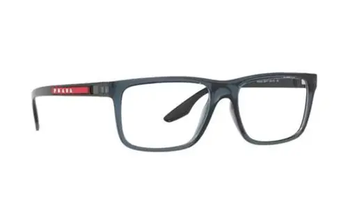 PRADA Plastic Irregular Shape Eyeglass Frames Men's Blue