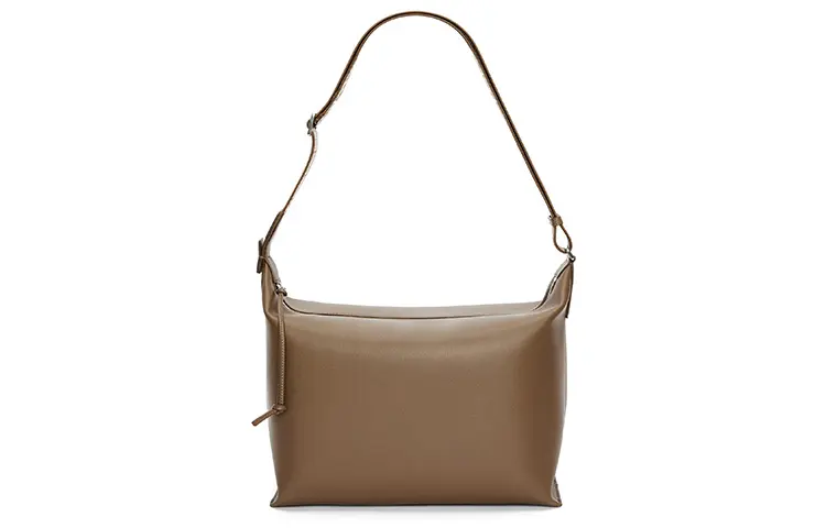 LOEWE Soft Smooth Cow Leather With Jacquard Fabric Handbag, Shoulder Bag, Crossbody Bag Medium Men's Winter Brown